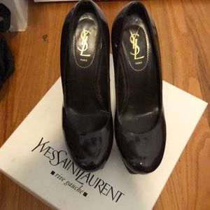 YSL Eggplant Tribute Heels - EU 39